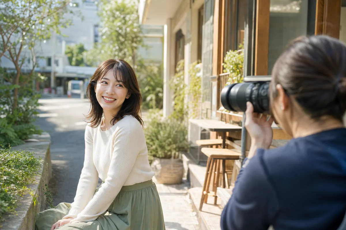 マッチングアプリのプロフィール写真はどう選ぶ?手元の写真の判定と撮り直し方のイメージ